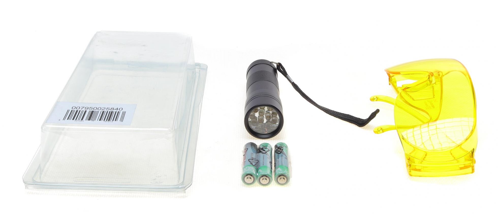 Фонарик ультрафиолетовый uv 9 led (+очки)